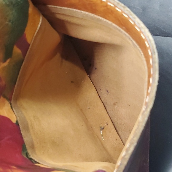 Patricia Nash Floral Squares Leather Venezia Pouch Crossbody - Picture 13 of 15